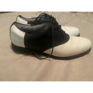 GOLF Shoes Wolverine  Men's  Athletic Size 10M White Black Lace Spikes